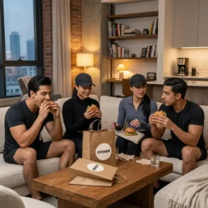 صرف وعده غذایی سالم بعد از تمرین ورزشی با برگرهای پروتئینی فیتون کلاب
